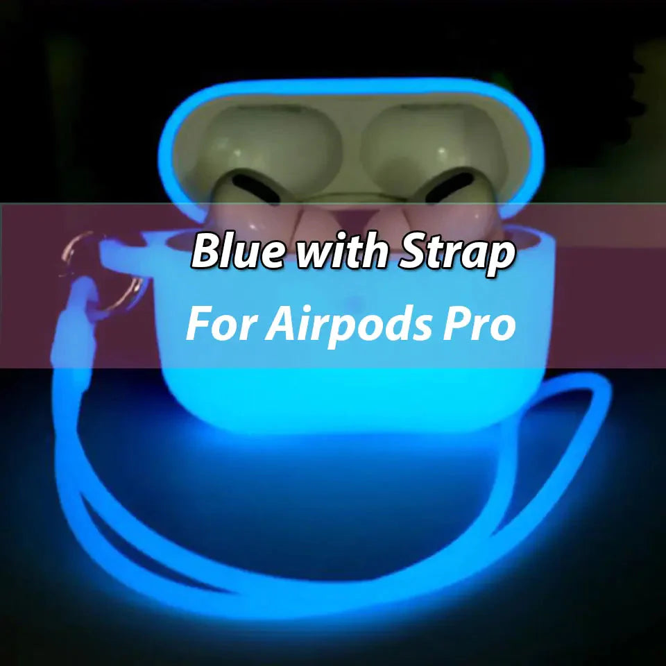 Glow-in-the-Dark Silicone Case for Apple AirPods Pro: Shockproof Protection Anti Spier
