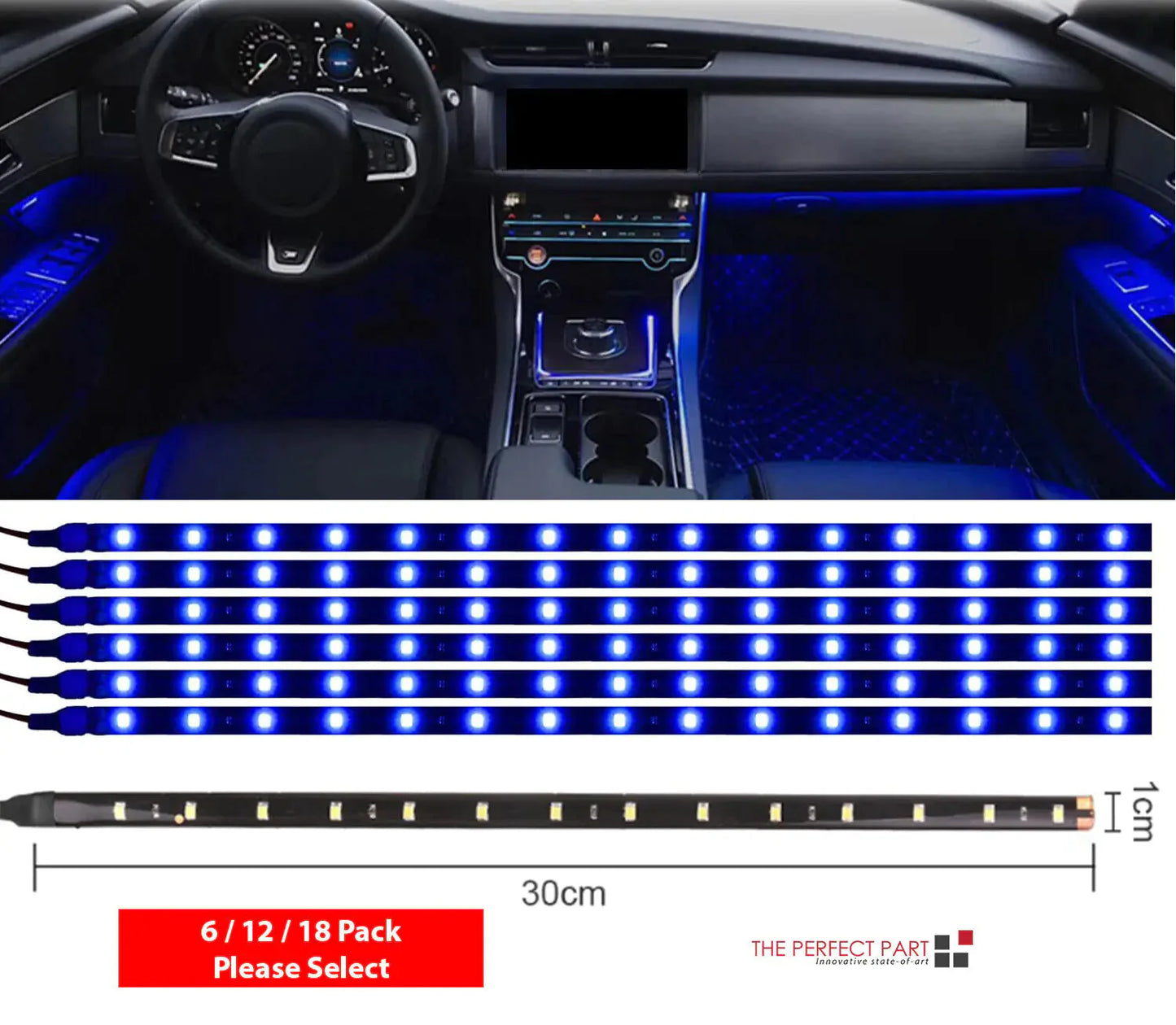 Lot Waterproof 12''/15 DC 12V Motor LED Strip Underbody Light For Car Motorcycle Anti Spier