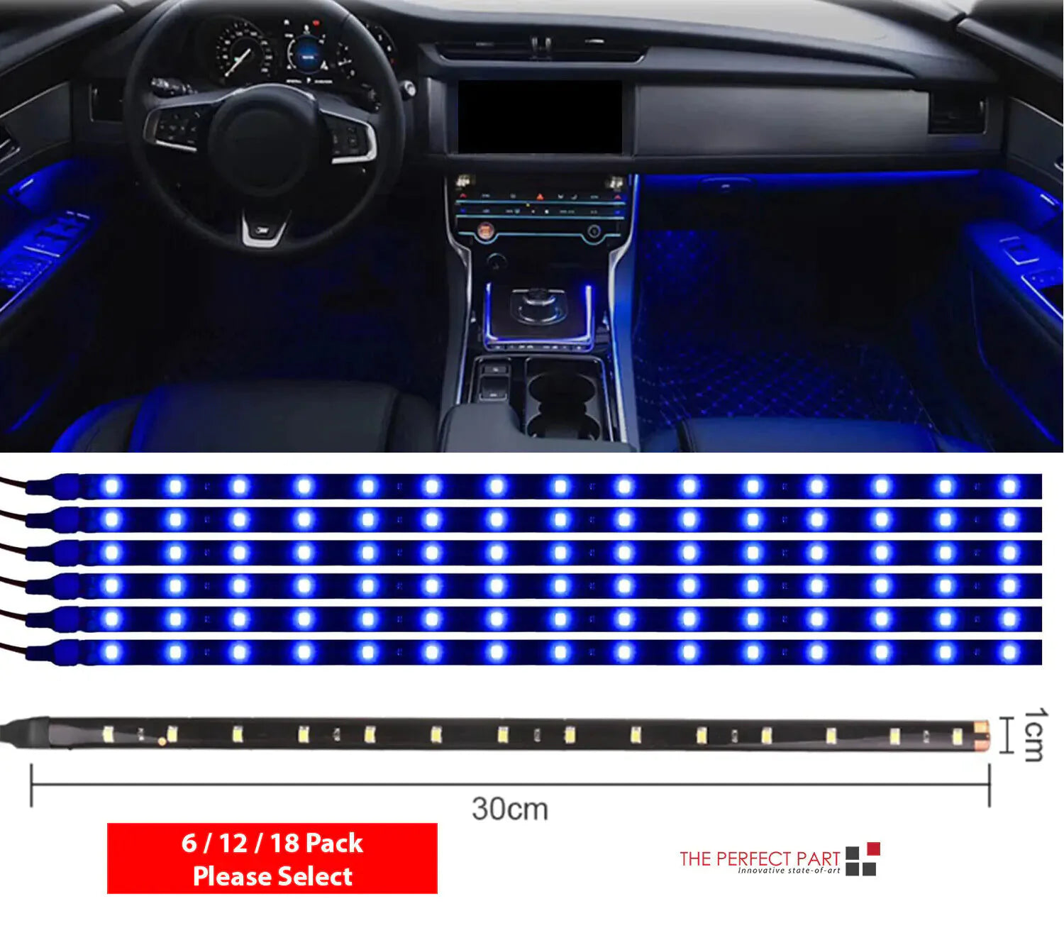 Lot Waterproof 12''/15 DC 12V Motor LED Strip Underbody Light For Car Motorcycle Anti Spier