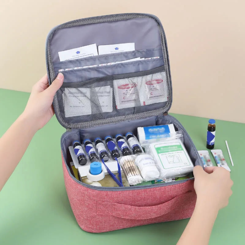 Large Capacity First Aid Kit Home Medicine Storage Anti Spier