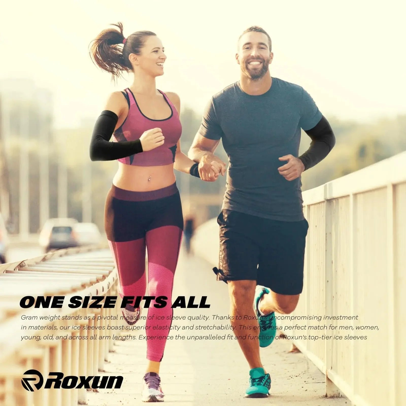 Arm Sleeves, Cooling UV Sun Protection Sports Compression for Men/Women 4 Pairs - Black+white+dark Gray+blue Anti Spier