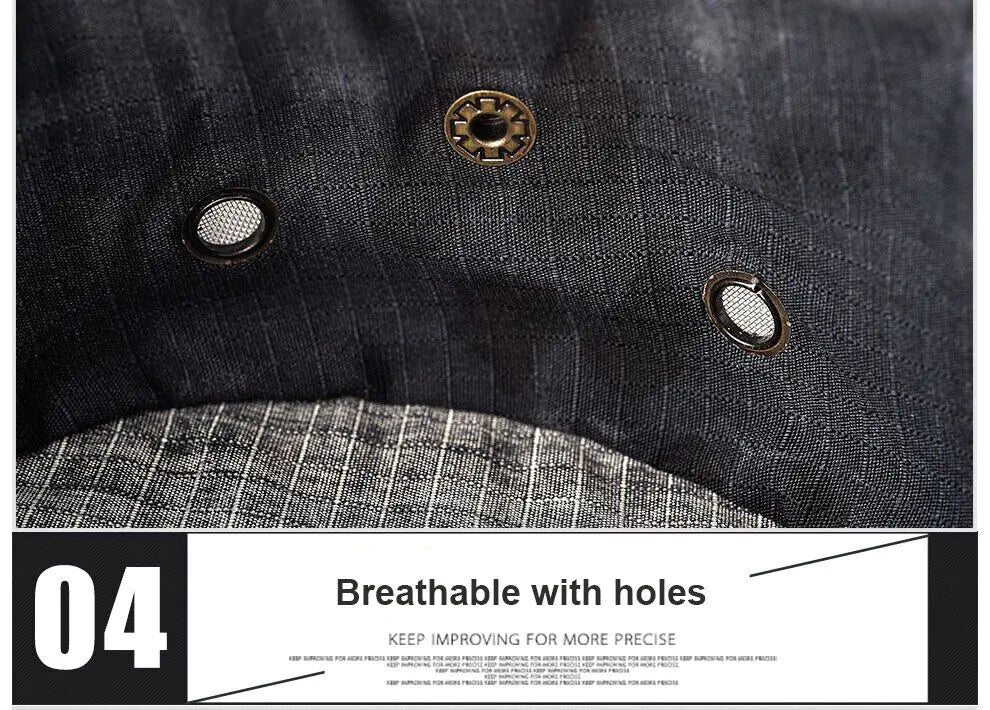 Boonie Bucket Hats Outdoor Fishing Hunting Wide Brim Mesh Camo Safari Sun Cap Anti Spier