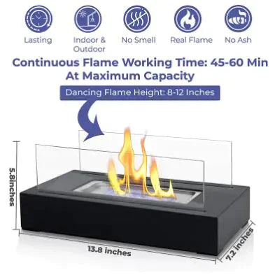 Indoor Fire Pit Mini Alcohol Lamp Fireplace Anti Spier