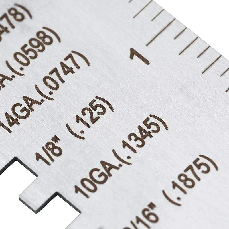 2PCS Thickness Gage Sheet Metal Gauge Measuring Tool Wire Gauge Stainless Steel Anti Spier