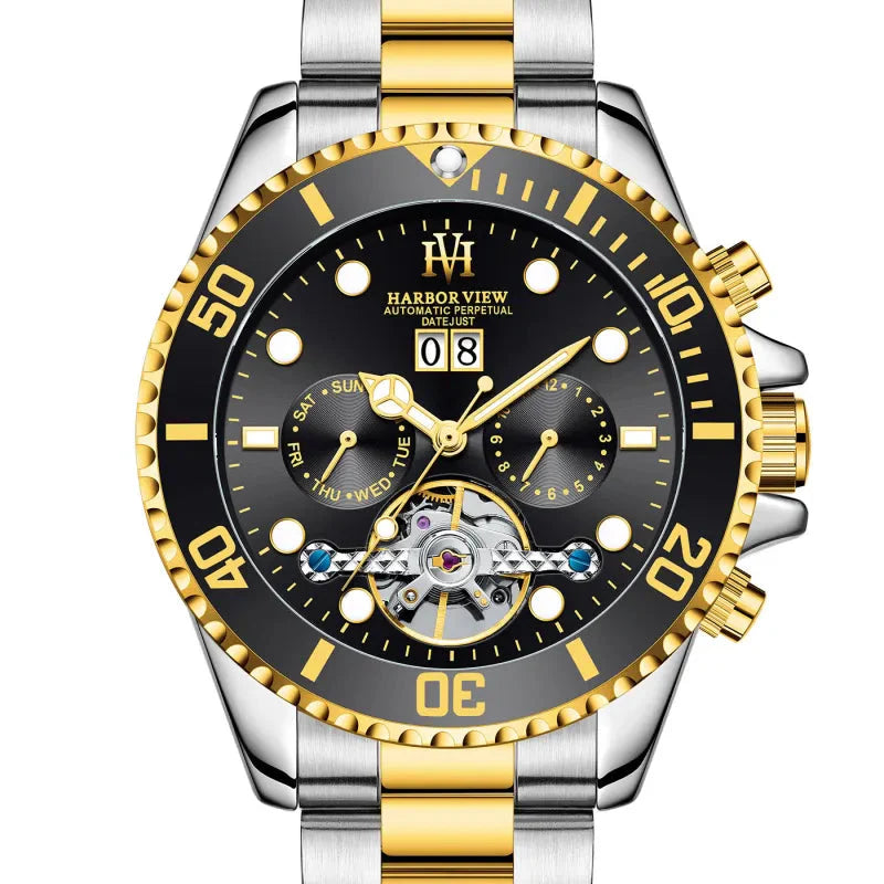 ARBOR VIEW Tourbillon Green Mechanical Watch Anti Spier