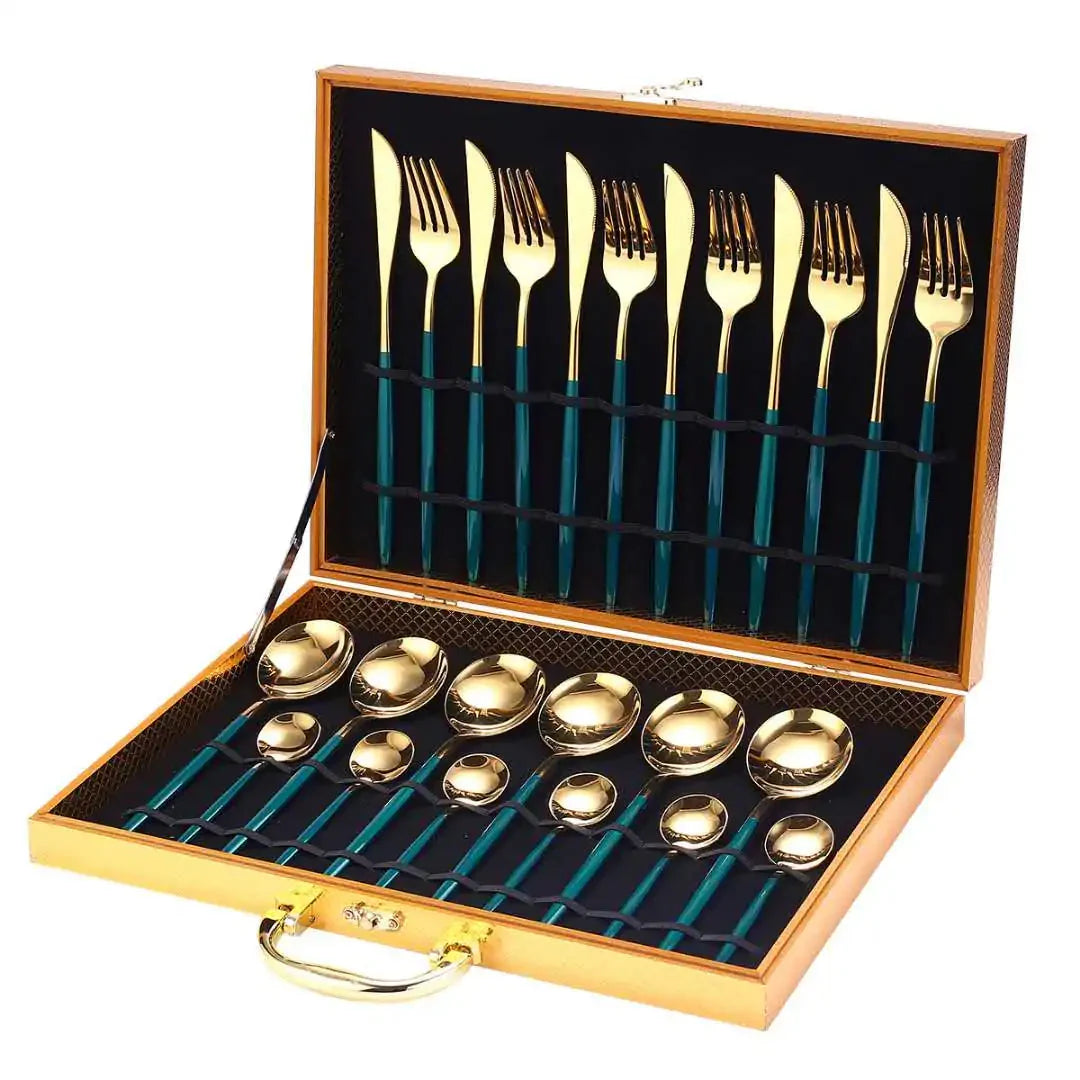 24 Pieces Luxury Cutlery Set Anti Spier