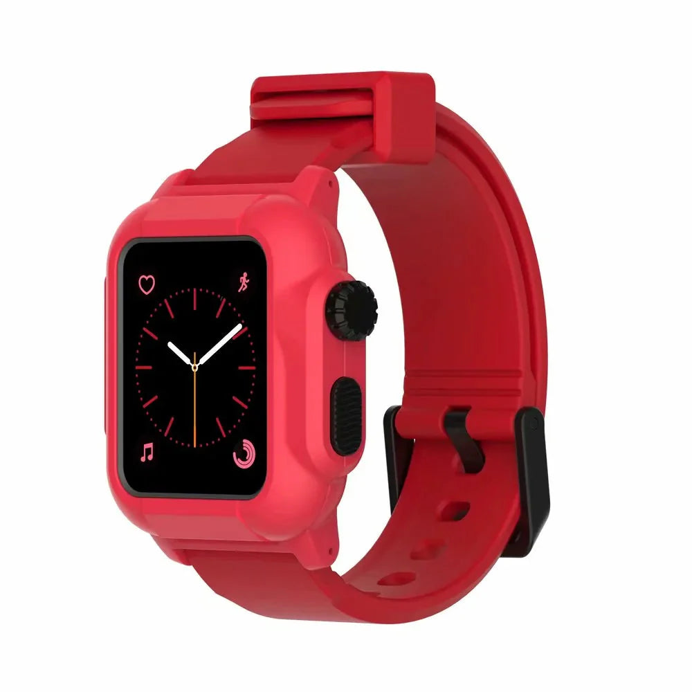 Waterproof Box Case Strap For Apple Watch Anti Spier