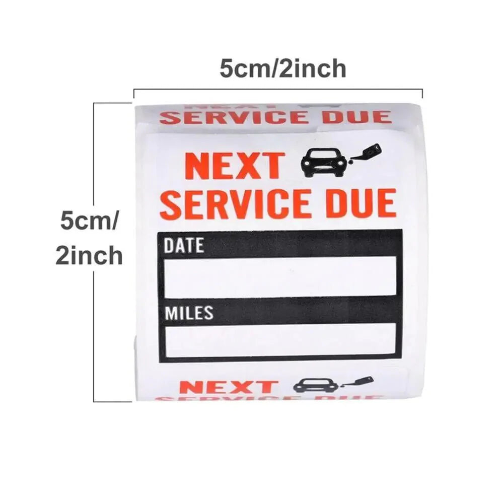 300 Oil Change Service Reminder Stickers Clear Window Lite Sticker Pack 2"x2" US Anti Spier