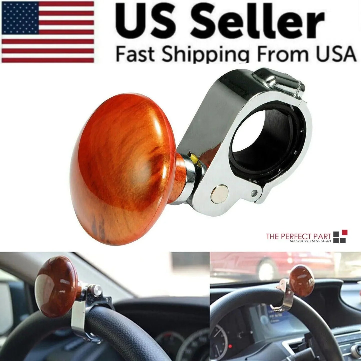 Steering Wheel Spinner Knob Handle Universal Heavy Duty Suicide Car Truck Power Anti Spier