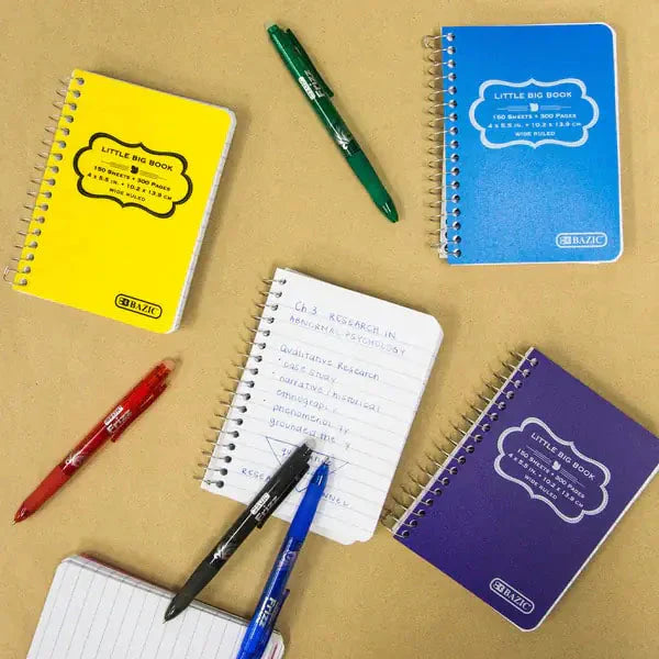 Spiral Fat Book Poly Cover 4" X 5.5" 150 Ct. Anti Spier