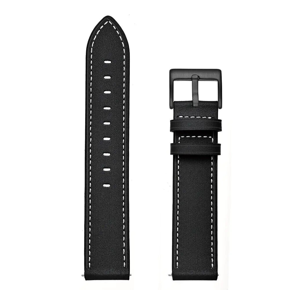 18mm 20mm 22mm Classic Genuine Leather Watch Band Strap Quick Release Wristband - Anti Spier 