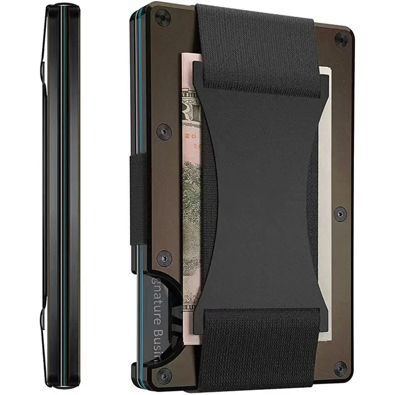 New Metal Card Bag Carbon Fiber Wallet Wallet RFID Anti-theft Swiping Blocking Technology Anti Spier