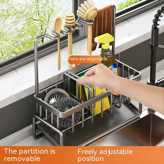 Multi-Functional Kitchen Sink Storage & Drainage Rack Anti Spier