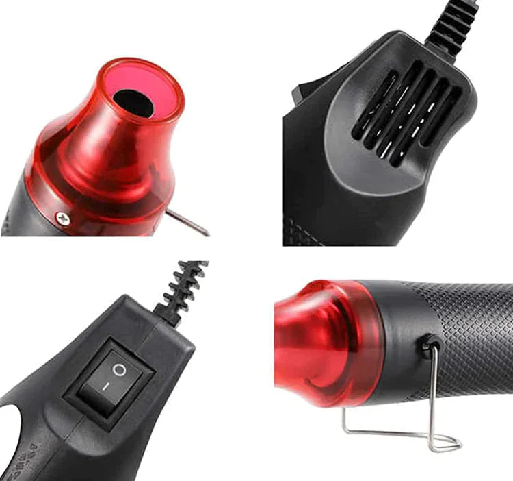 Mini Heat Gun DIY Electric Nozzles Tool Hot Air Gun Embossing Drying Paint USA Anti Spier