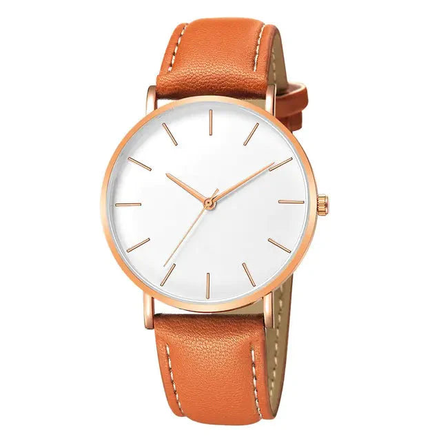 Simple Leather Men's Luxury Watches Anti Spier