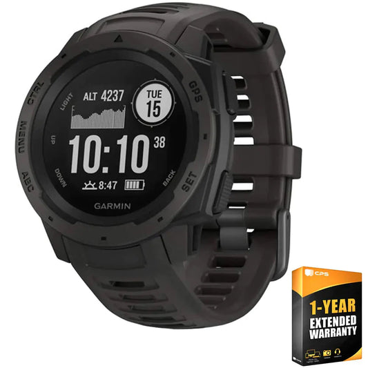 Garmin Instinct Rugged Outdoor Watch with GPS Features Glonass and Galileo Heart Rate Monitoring and 3-Axis Compass Graphite Anti Spier