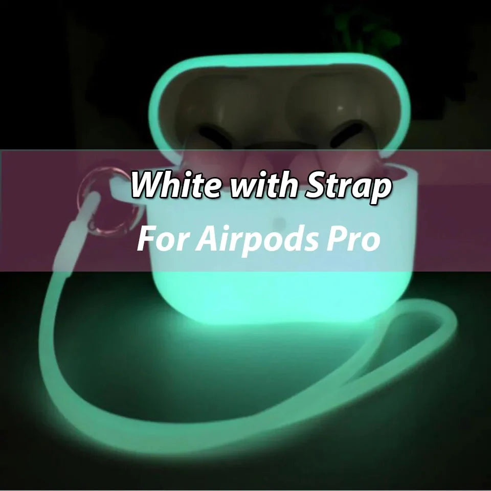 Glow-in-the-Dark Silicone Case for Apple AirPods Pro: Shockproof Protection Anti Spier