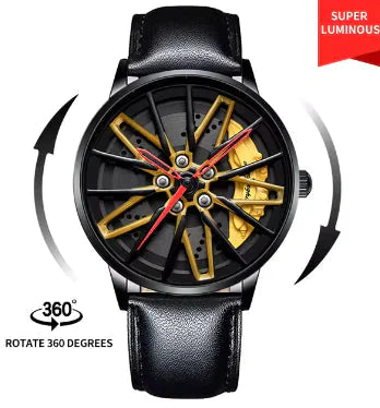 360° Rotate Wheel Watches For Men Anti Spier