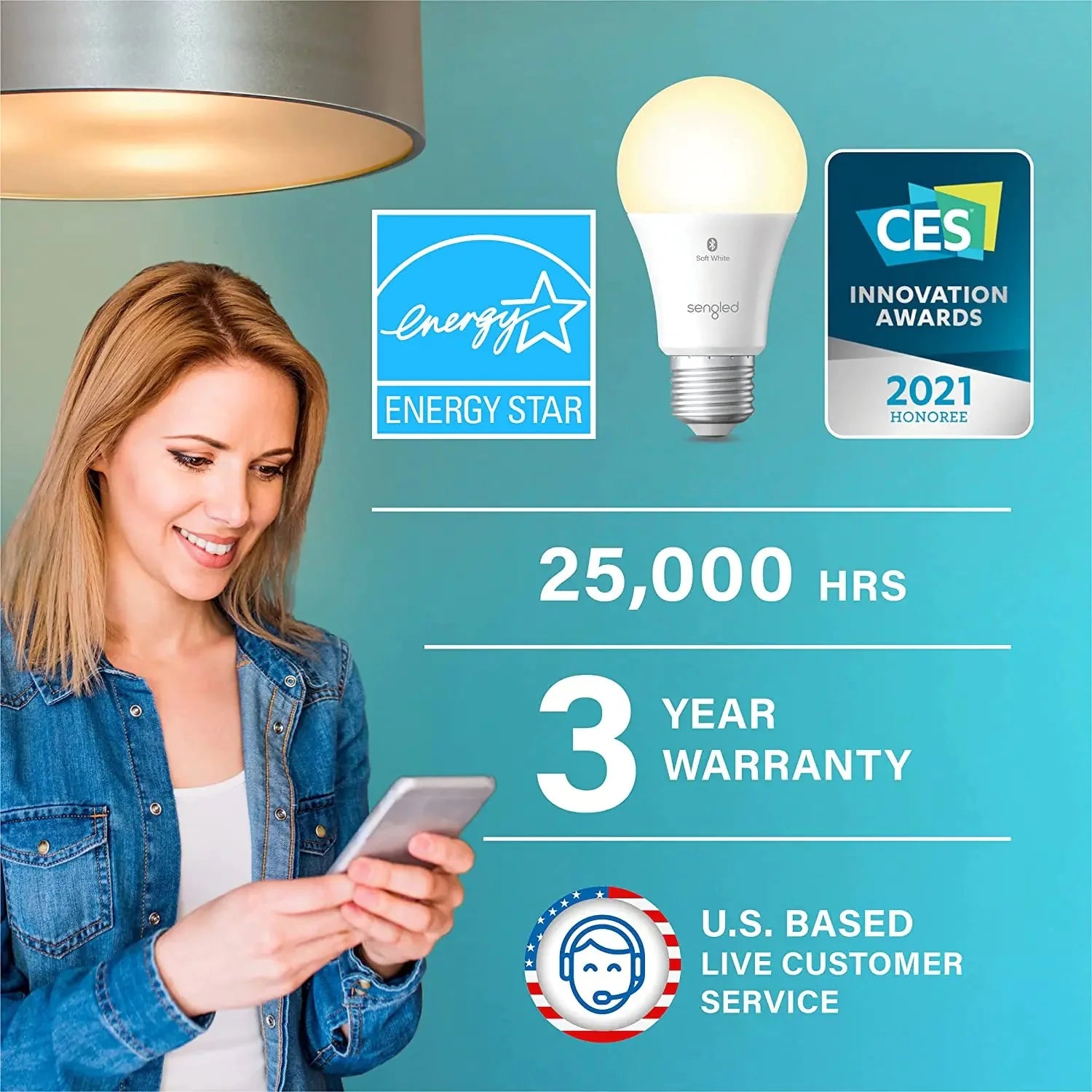 LED Smart Light Bulb, Alexa Compatible Anti Spier