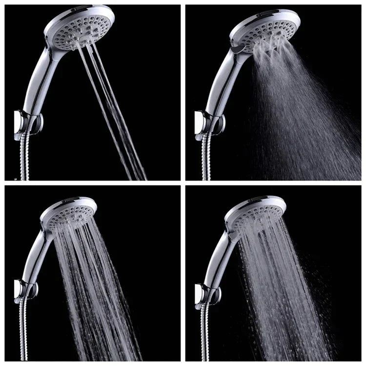 High Pressure Shower Head 5 Settings Handheld Shower Heads Spray With 5 FT Hose Anti Spier