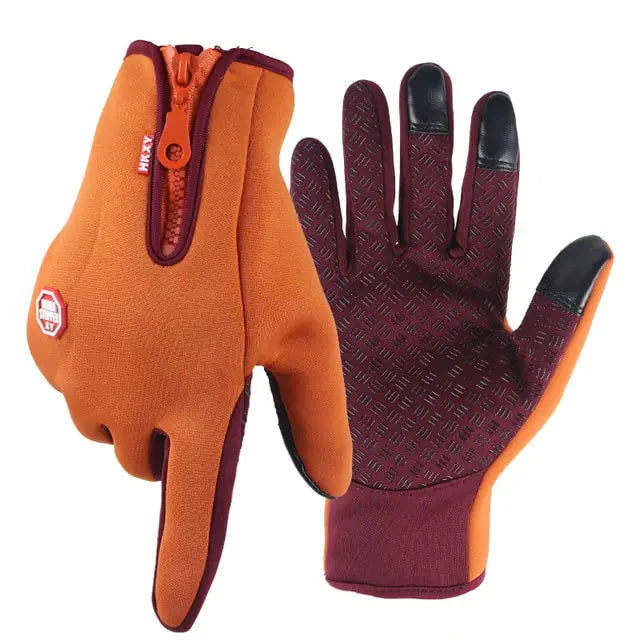 Unisex Touchscreen Thermal Full Finger Gloves Anti Spier