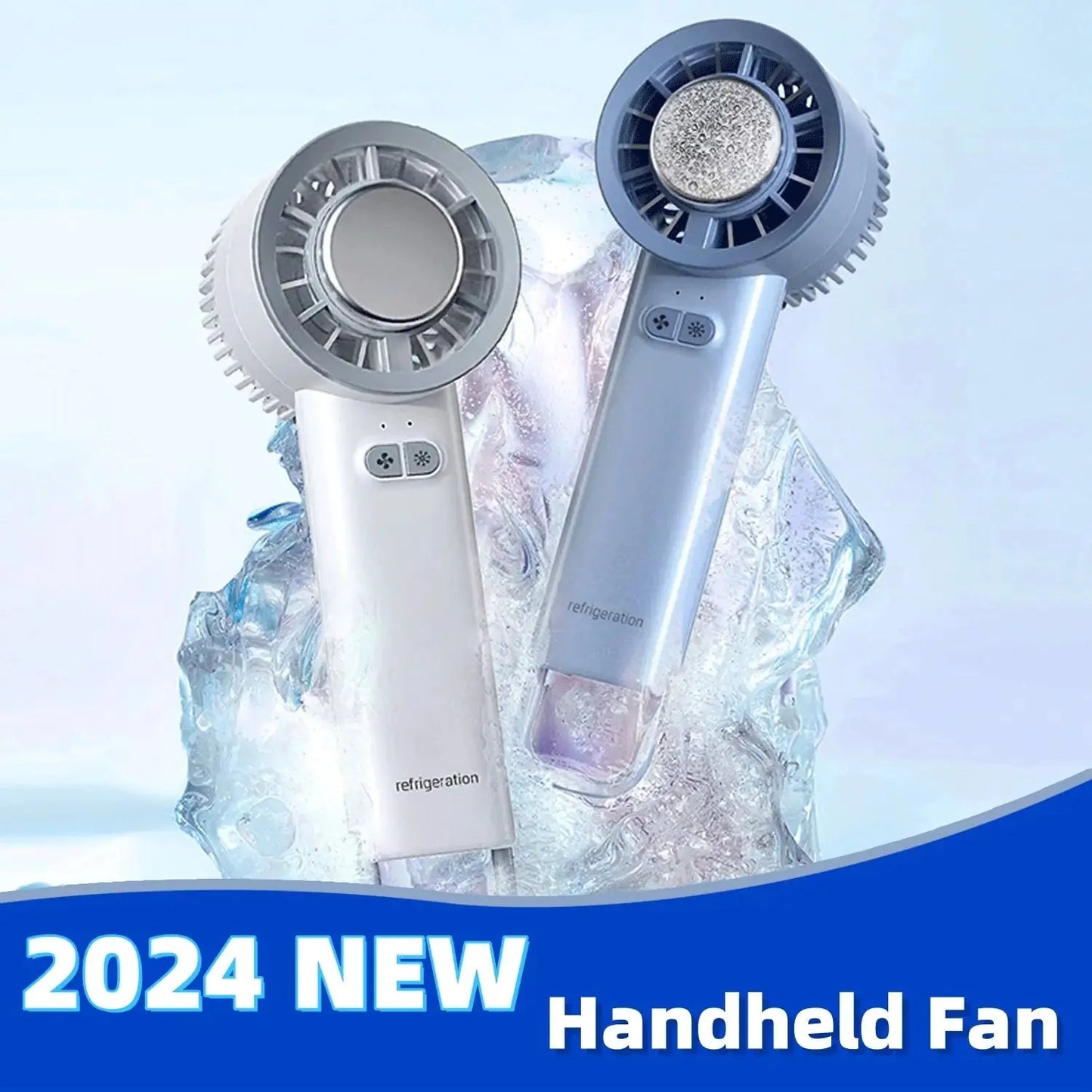 2024 Summer Gadget Handheld Turbo Jet Fan Mini Portable Ice Cold Fan Generation Brushless Motor Wind High Speed Duct Fans Violent Blower Anti Spier