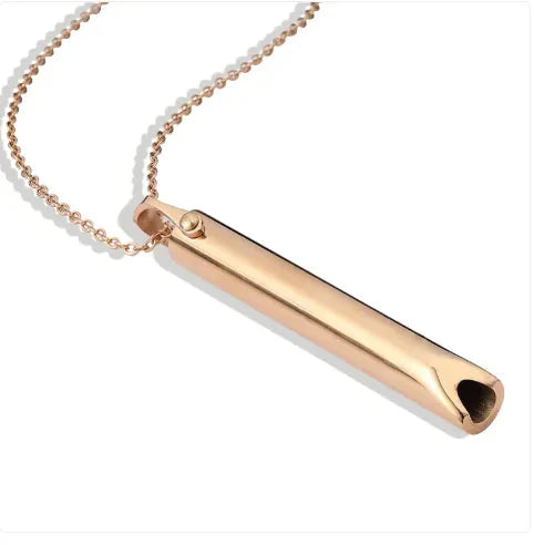 Titanium Whistle Steel Pendant Necklace Anti Spier