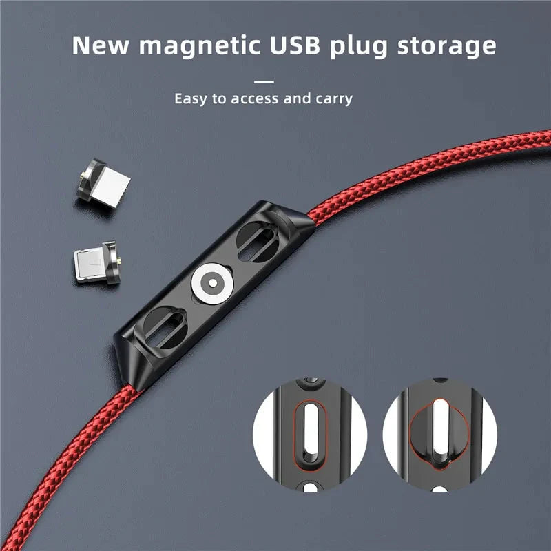 3 in 1 Magnetic Cable Plugs Case Anti Spier