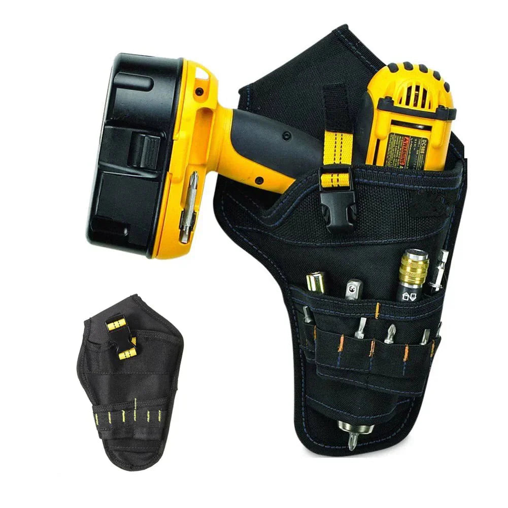 Heavy Duty Drill Holster Tool Belt Pouch Bit Holder Hanging Waist Bag Drill Tool Anti Spier