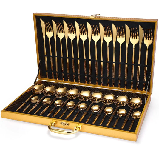 24 Pieces Luxury Cutlery Set Anti Spier