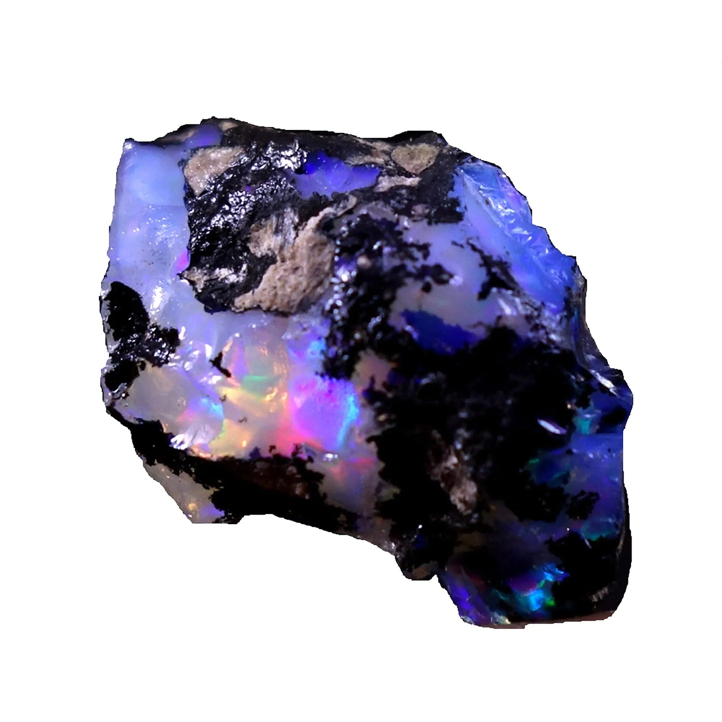 Tindi 27.55Cts 100% A+ Natural Ethiopian Welo Opal Rough Stone Raw Crystal October Birthstone Jewelry Making Gemstone Ultra Fire Striking Opal Opal Rock Handpicked Stone Size-20X30X13 Mm Anti Spier