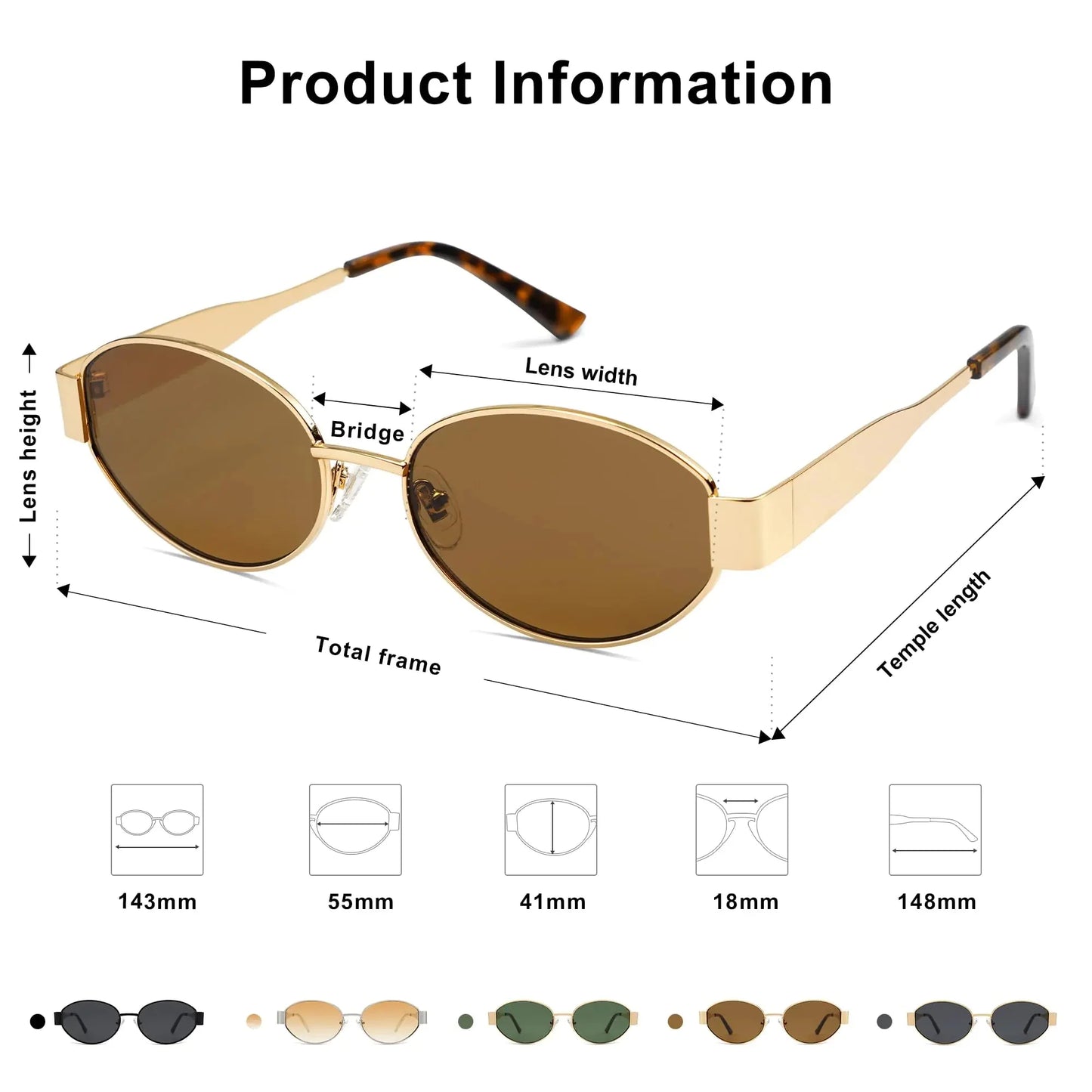 SOJOS Retro Oval Sunglasses for Women Men Trendy Sun Glasses Classic Shades UV400 Protection SJ1217 Gold/Grey Anti Spier