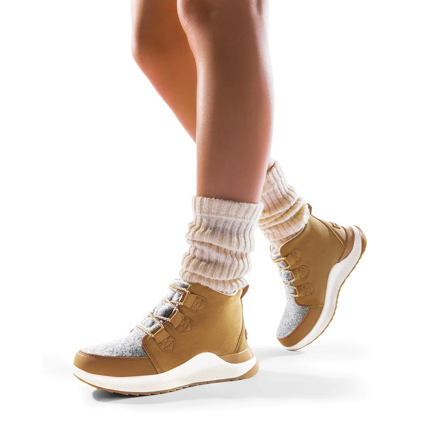 DREAM PAIRS Ankle Winter Boots for Women Waterproof Lace Up Anti-Slip Warm Snow Booties Fashion Sneaker Boots 5 Chestnut/Grey Anti Spier