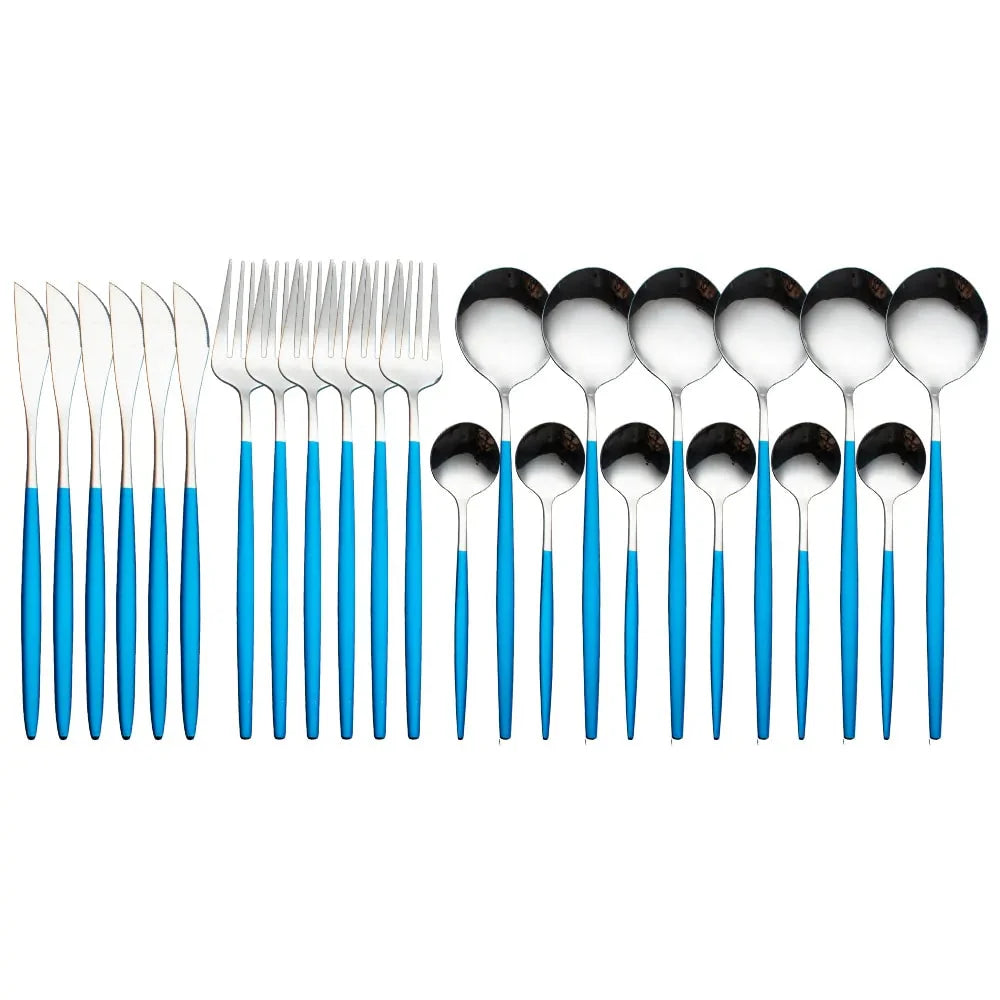 24 Pieces Luxury Cutlery Set Anti Spier