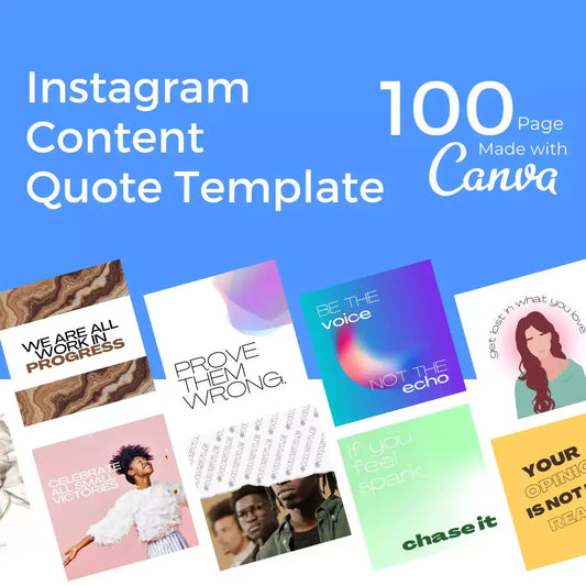 Downloadable Instagram Content Quote 100 Template Anti Spier