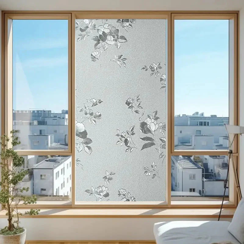 Static Cling Window Film - Frosted 3D Decorative Vinyl Anti Spier