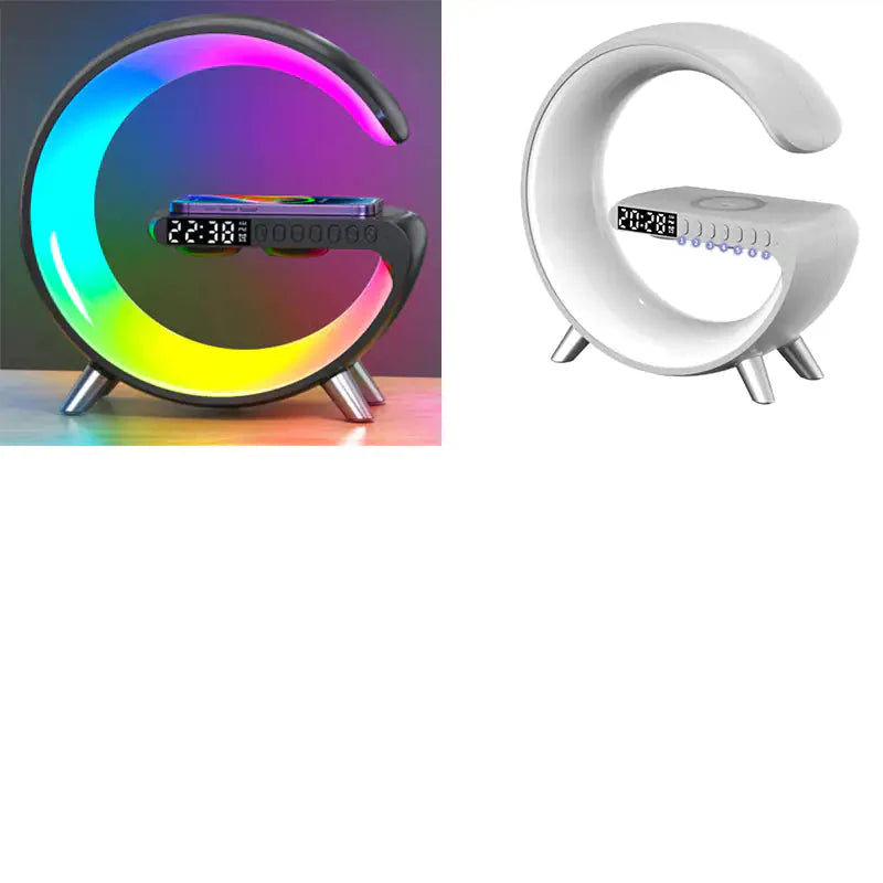 New Intelligent G Shaped LED Lamp Bluetooth Speake Wireless Charger Atmosphere Lamp App Control For Bedroom Home Decor Anti Spier