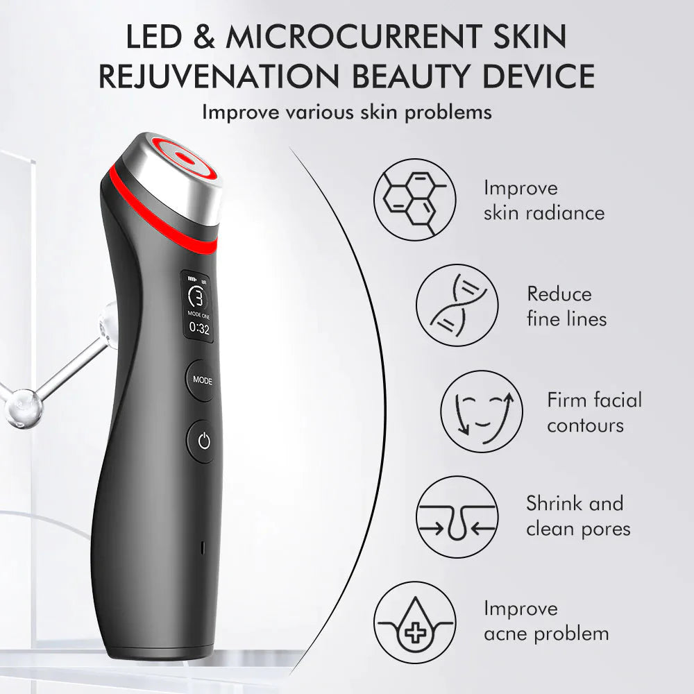 Color Light Microcurrent Vibration Massager Anti Spier