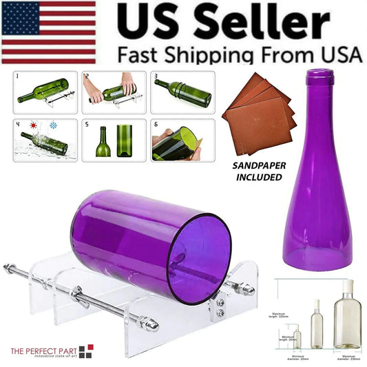 Glass Bottle Cutter Kit Beer Wine Jar DIY Cutting Machine Craft Recycle Tools US Anti Spier
