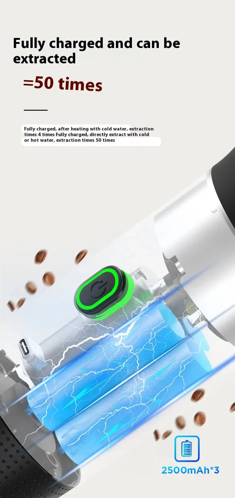 Portable Capsule Coffee Machine Electric Small Wireless Heating Anti Spier