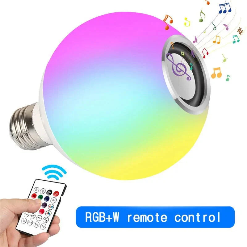 LED Bulb RGB Light Wireless Bluetooth Audio Speaker Anti Spier