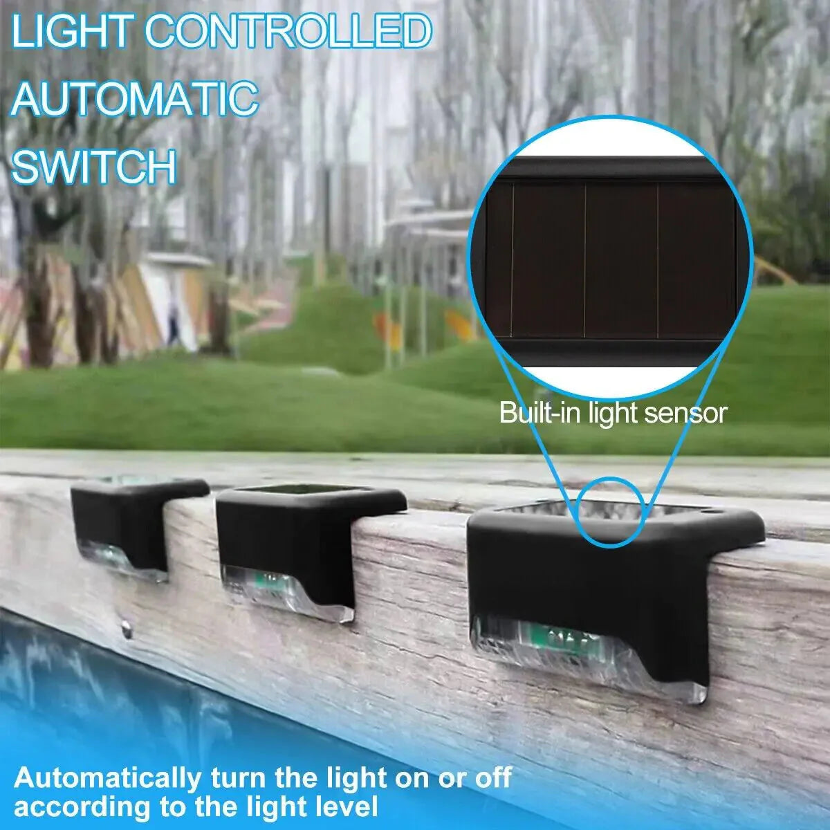 8 Pack New Solar Deck Lights Outdoor Waterproof LED Steps Lamps For Stairs Fence Anti Spier