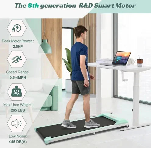 2 In 1 Under Desk Electric Treadmill Anti Spier