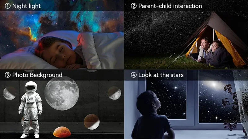 Night Light Galaxy Projector Starry Sky Projector 360 Rotate Planetarium Lamp For Kids Bedroom Valentines Day Gift Wedding Deco Anti Spier