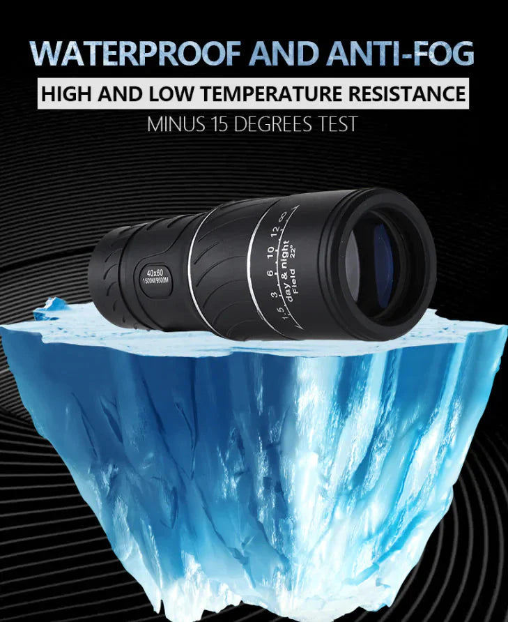 40X60 Monocular Binoculars With Night Vision BAK4 Prism High Power Waterproof Anti Spier