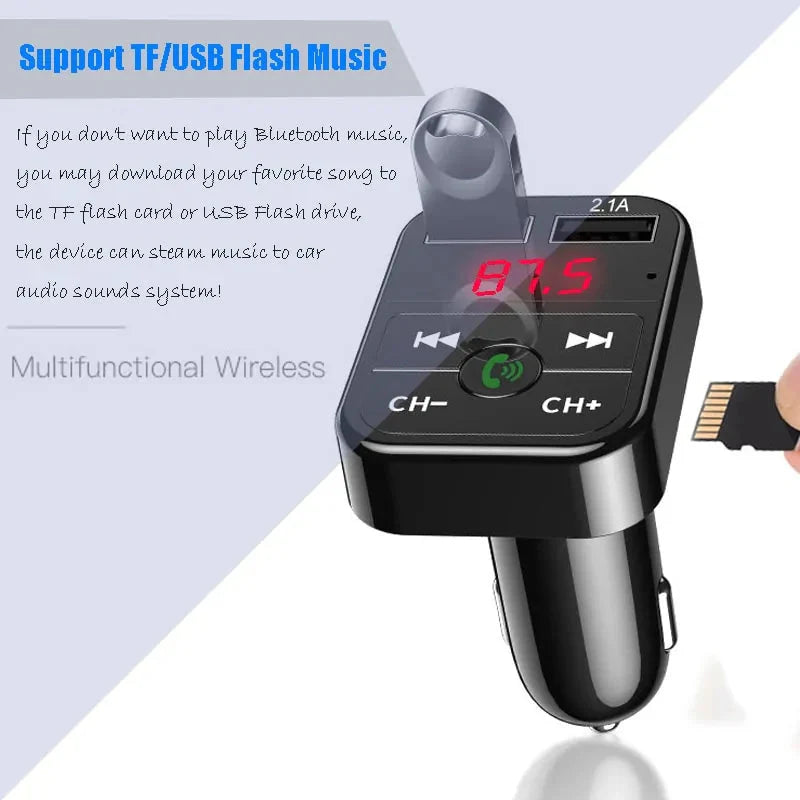 Car Bluetooth 5.0 FM Transmitter Wireless Adapter Anti Spier