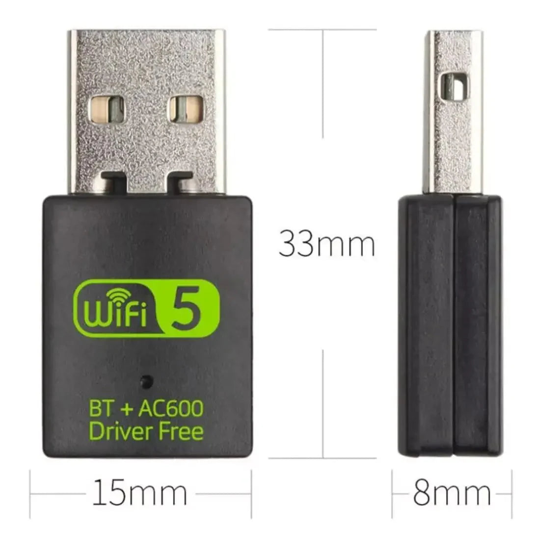 USB AC600m 2.4G+ 5G WIFI RECEIVER Anti Spier