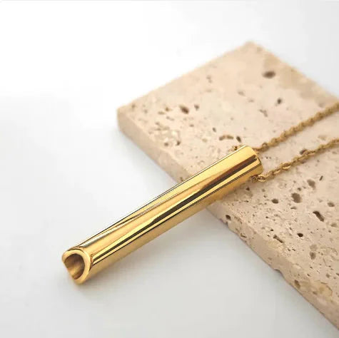 Titanium Whistle Steel Pendant Necklace Anti Spier