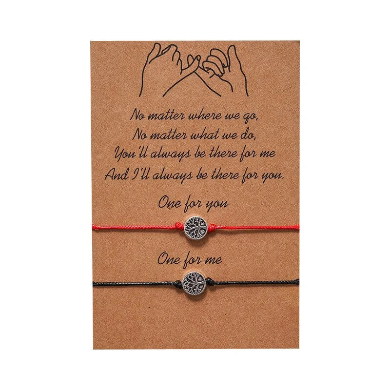 Tree of Life Adjustable Bracelet Set: Best Friends Forever Fashion Jewelry Anti Spier