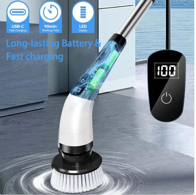 Cordless Motorized Rotary Scrubber Anti Spier